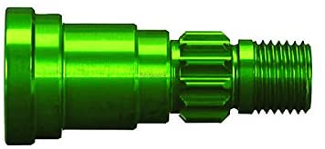 Stub axle, aluminum (green-anodized) (1) (for use only with #7750 driveshaft)