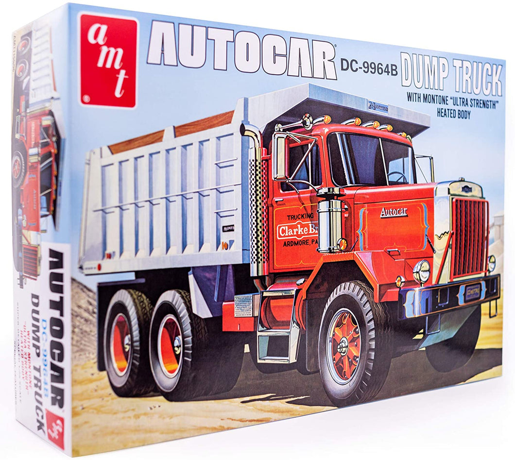 AMT Autocar Dump Truck - 1/25 Scale Model Truck Kit - Buildable Vintage Vehicle for Kids and Adults