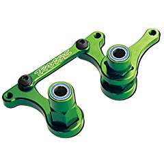 Steering bellcranks, drag link (green-anodized 6061-T6 aluminum)/ 5x8mm ball bearings (4)/ hardware (assembled)