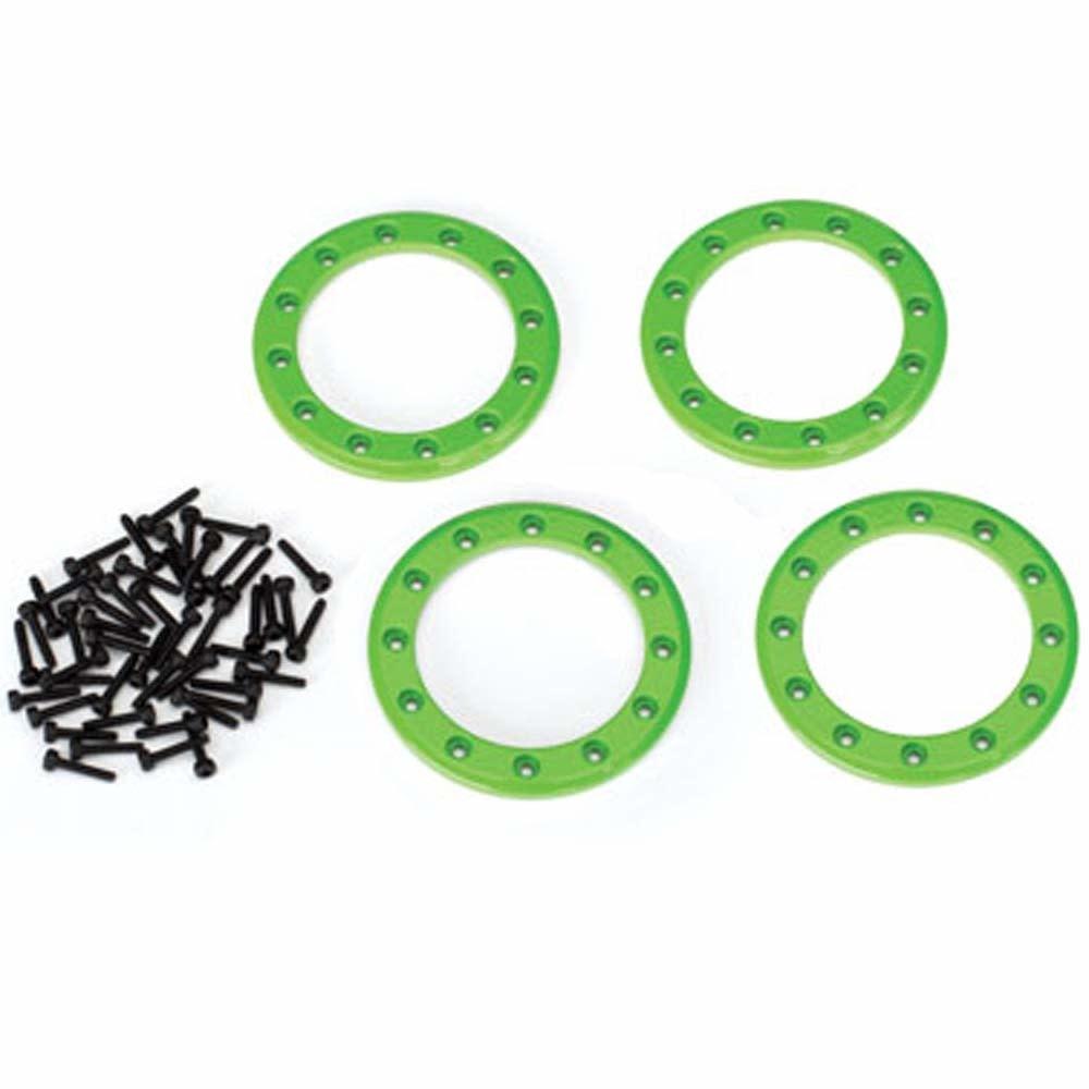 Beadlock rings, green (1.9') (aluminum) (4)/ 2x10 CS (48)