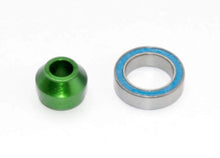 Load image into Gallery viewer, Traxxas Bearing Adapter, 6061-T6 Aluminum (Green-Anodized) (1)/ 10x15x4mm Ball Bearing (Black Rubber Sealed) (1) (for Slipper Shaft)
