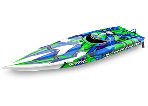 Spartan: Brushless 36' Race Boat with TQi Traxxas Link  Enabled 2.4GHz Radio System & Traxxas Stability Management (TSM) - Green