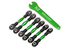 Load image into Gallery viewer, 8341G - Turnbuckles, aluminum (green-anodized), camber links, 32mm (front) (2)/ camber links, 28mm (rear) (2)/ toe links, 34mm (2)/ aluminum wrench
