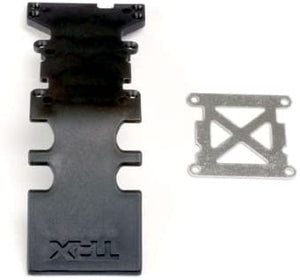 Skidplate, rear plastic (black)/ stainless steel plate