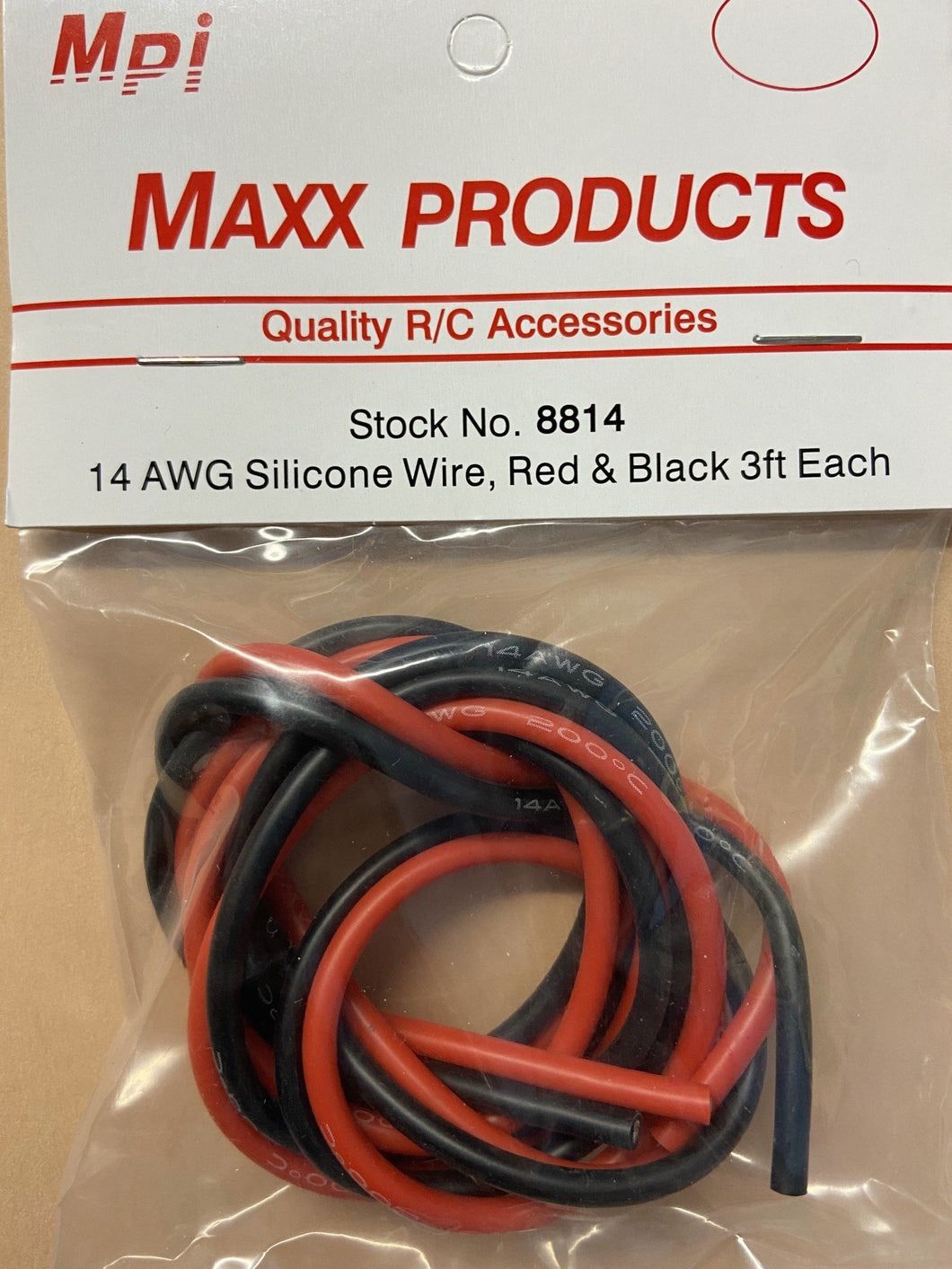 14 AWG SILCON WIRE RD&BLK 3FT (Wall P)