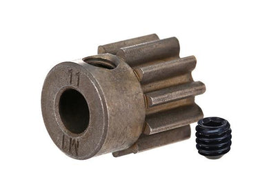 Gear, 11-T pinion (1.0 metric pitch) (fits 5mm shaft)/ set screw (compatible with steel spur gears)