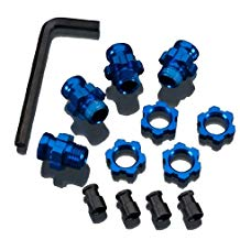 Load image into Gallery viewer, Traxxas 5853X Blue-Anodized Aluminum 17mm Wheel Hub adapters, (set of 4)
