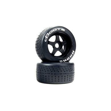 1/7 dBoots Hoons Rear 107 White Pre-Mounted Belted Tires 17mm Hex (2)