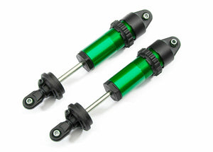 7761G Shocks, GTX, aluminum, green-anodized (fully assembled w/o springs) (2)