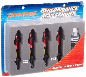 Traxxas 5460R Red-Anodized Aluminum GTR Shocks (fully assembled w/o springs) (set of 4)