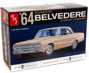 AMT 1964 Plymouth Belvedere (w/Straight 6 Engine) 2T 1/25 Scale Model Kit