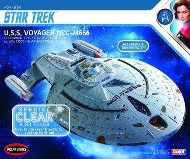 Polar Lights Star Trek U.S.S. Voyager Clear Edition Scale 1:12 Model Kit