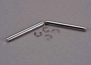 Suspension pins, 31.5mm, chrome (2) w/ E-clips (4)