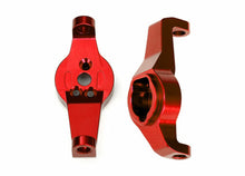 Load image into Gallery viewer, Caster blocks, 6061-T6 aluminum (red-anodized), left and right
