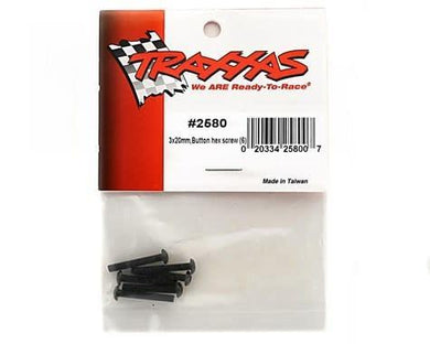 Traxxas 2580 Hex-Drive Button-Head Machine Screws, 3x20mm (set of 6)