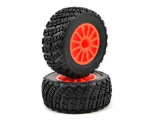 Load image into Gallery viewer, 7473A Tires &amp; wheels, assembled, glued (orange wheels, BFGoodrich&#39;&#39; Rally, gravel pattern tires, foam inserts) (2) (TSM rated)
